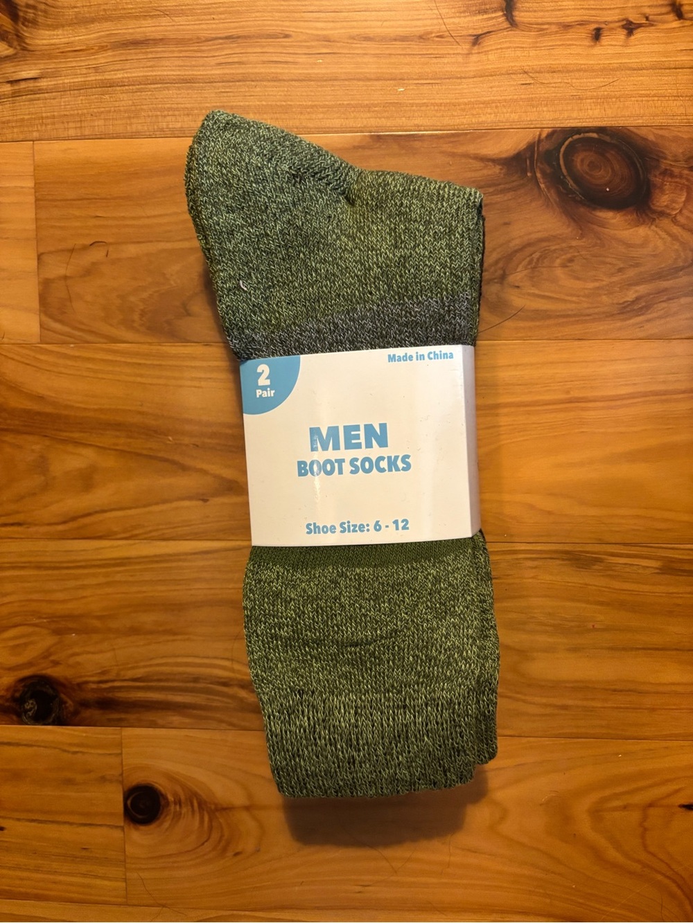Men's Green Boot Socks - Pack of 2
